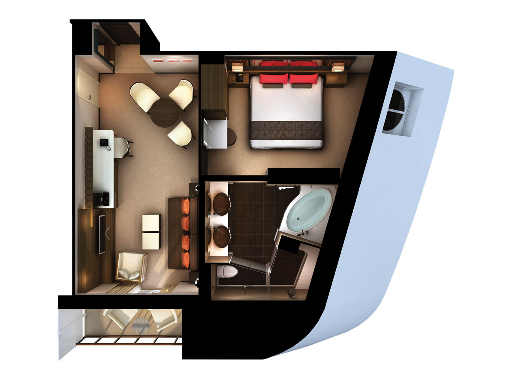 Norwegian Breakaway - The Haven Penthouse mit Balkon am Bug
