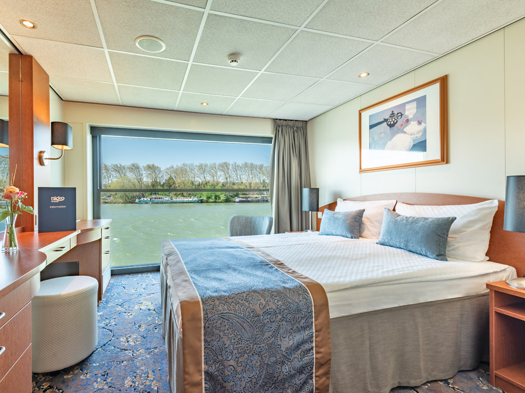 MS Bijou du Rhône - Deluxe Außenkabine mit Fensterfront (absenkbar)