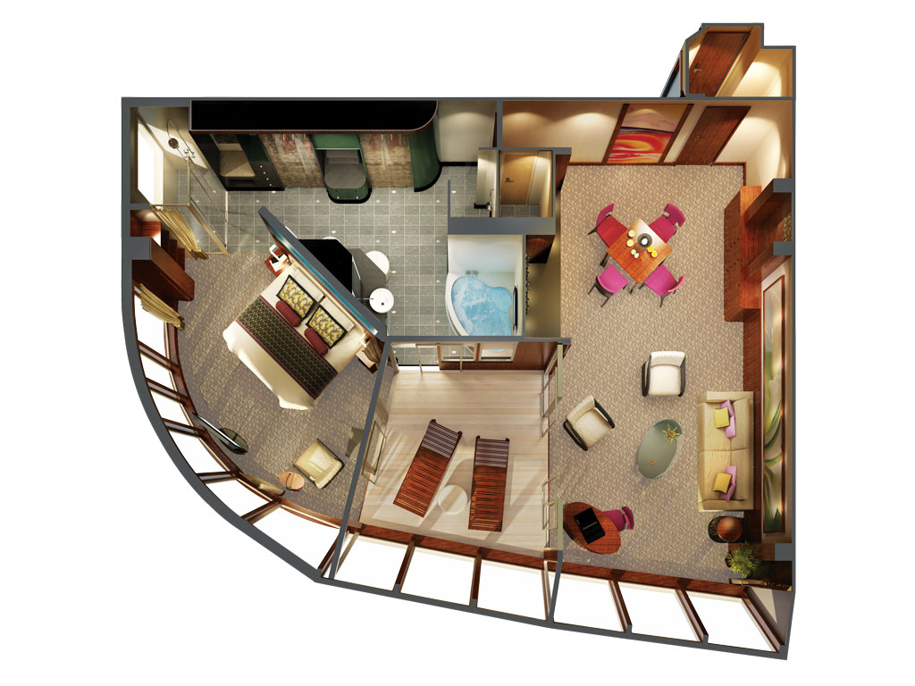 Norwegian Epic - The Haven Deluxe Owner's Suite mit großem Balkon