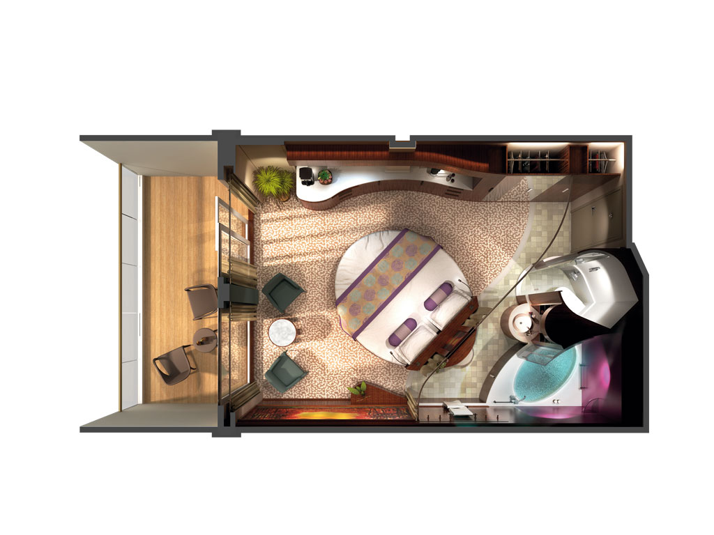 Norwegian Epic - The Haven Courtyard Penthouse mit Balkon