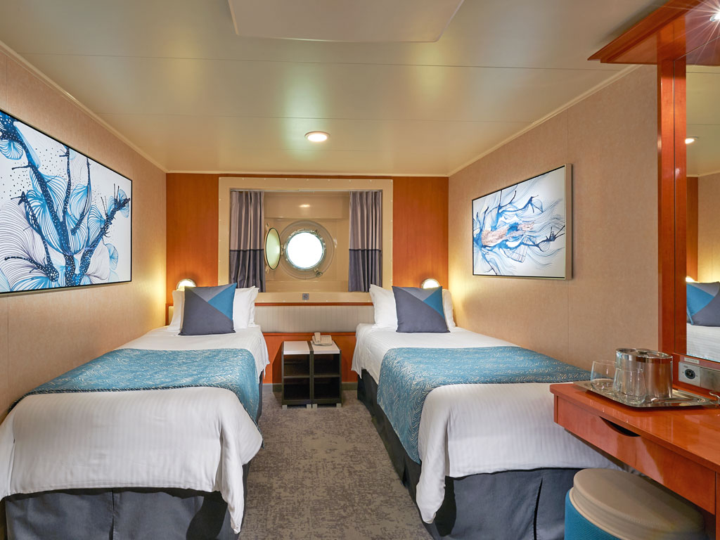 Norwegian Pearl - Außenkabine mit Fenster (nicht zu öffnen) oder Bullauge (nicht zu öffnen)
