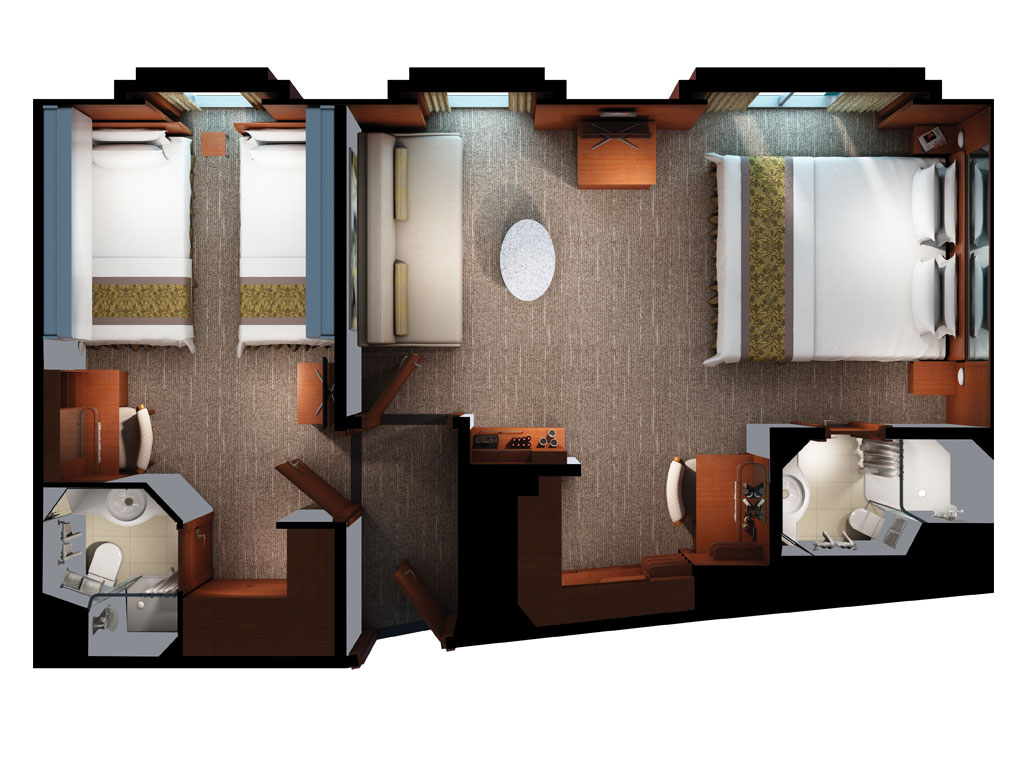 Pride of America - Familien Suite mit Panoramafenster