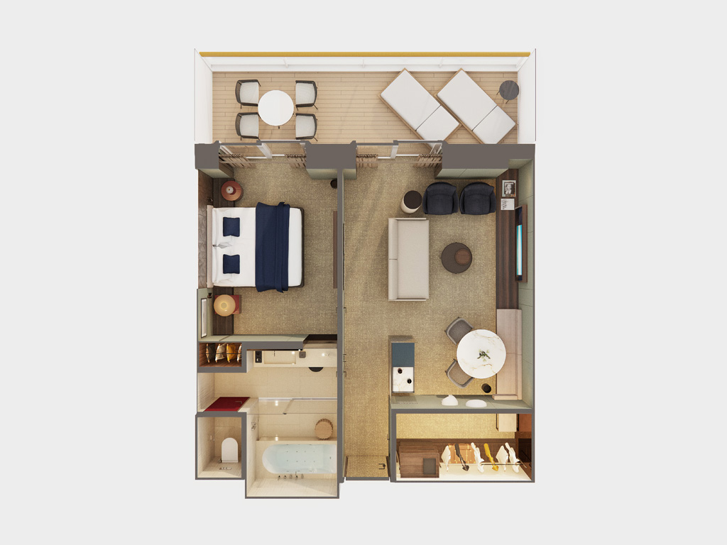 Norwegian Prima - The Haven Owner's Suite mit großem Balkon