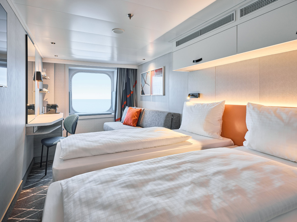 Mein Schiff Flow - Außenkabine mit Fenster (nicht zu öffnen)