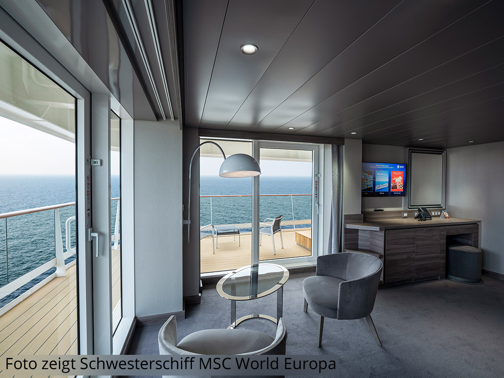 MSC World Asia - Aurea Grandsuite mit Terrasse und Whirlpool