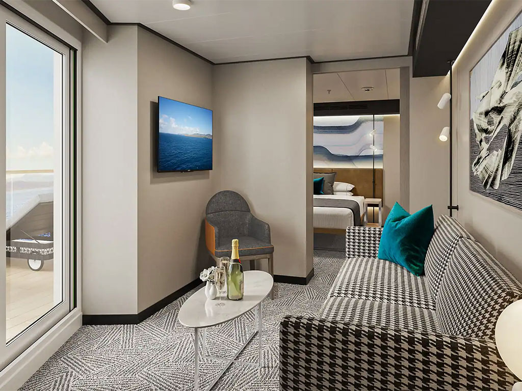 Norwegian Aura - Suite mit großem Balkon am Bug