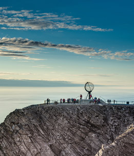 Beispielhafte Impression eines Stopps in Honningsvag/ Nordkap