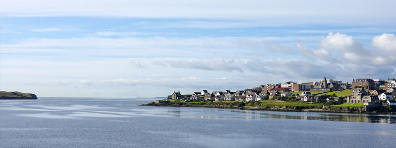 Beispielhafte Impression eines Stopps in Lerwick/ Shetland Inseln