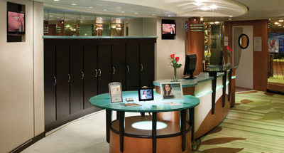Empfang des Canyon Ranch Spa an Bord der Celebrity Infinity