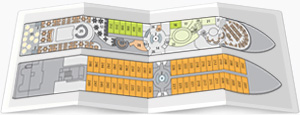 Deckplan der MS Scholochow