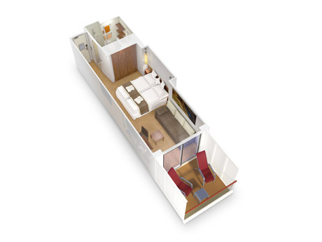 Visualisierung Verandakabine Komfort mit extra viel Platz Hyperion-Klasse