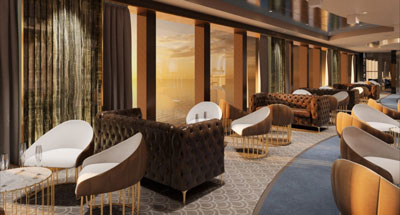Astern Lounge an Bord der Explora I