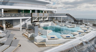 Atoll Pool an Bord der Explora I