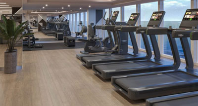 Fitnessstudio an Bord der Explora I