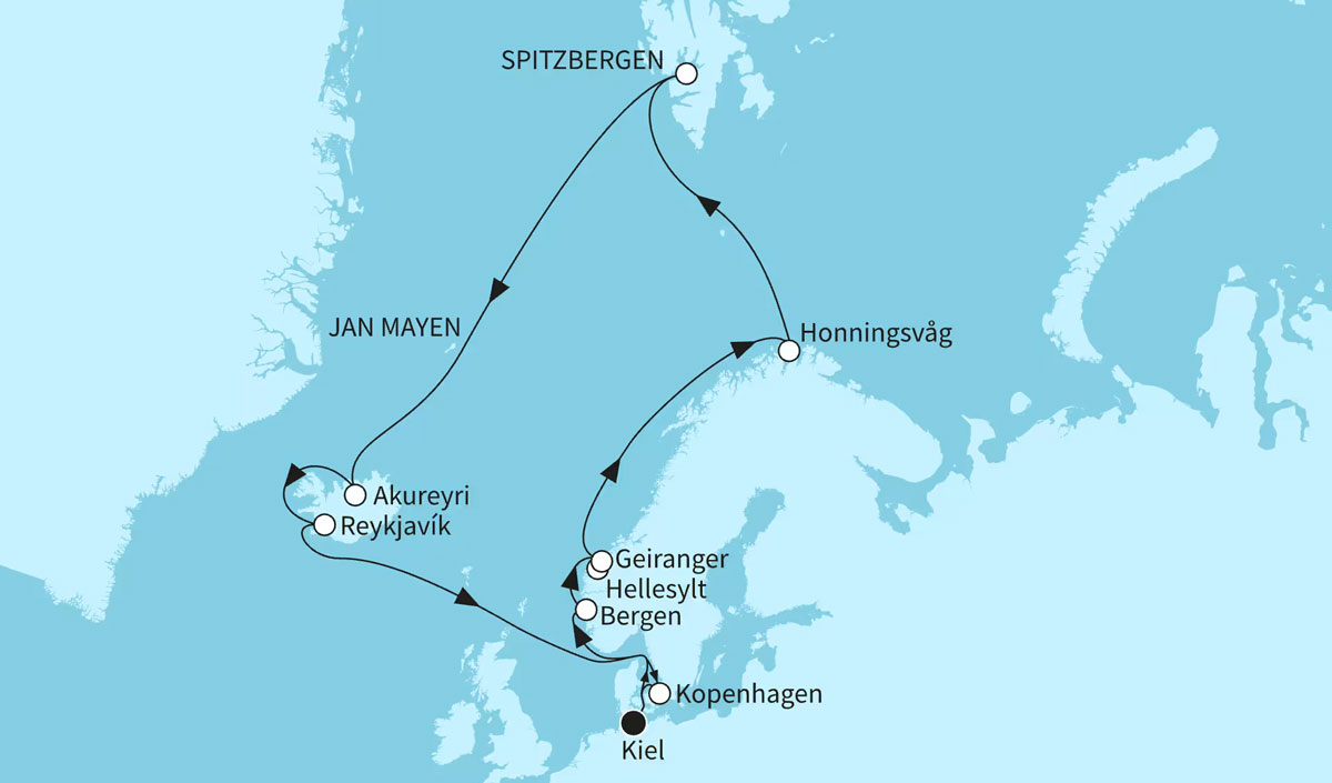 Routenbeispiel: Große Abwechslung im Hohen Norden