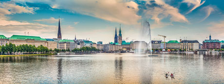 Panoramabild von Hamburg