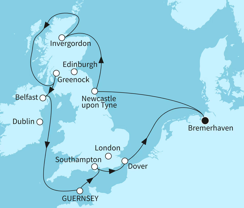 Mein Schiff Rund um die grüne Insel