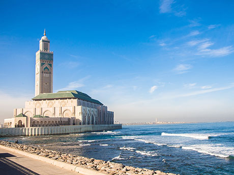 Moschee direkt am Meer in Casablanca