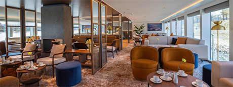 Lounge an Bord der MS Aurelia