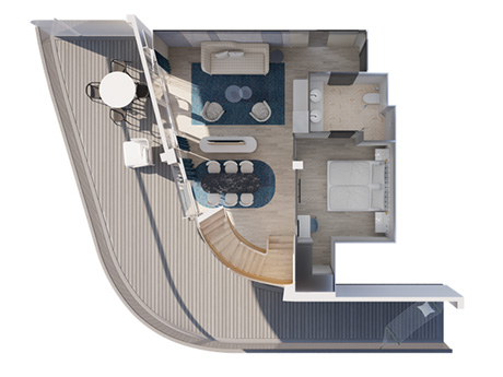Grundriss Große Freiheit Suite mit Veranda