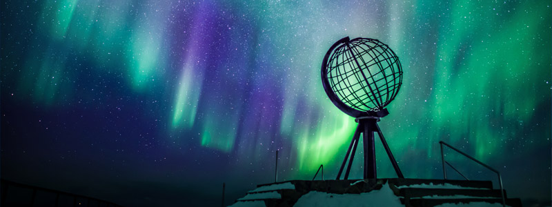 Nordkap in der Polarlichter-Saison
