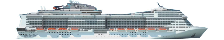 Schiffsillustration MSC Meraviglia