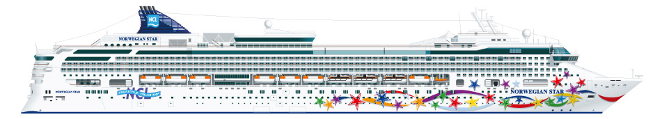 Schiffsquerschnitt Norwegian Star