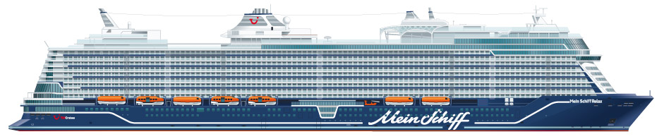 Schiffsillustration Mein Schiff Relax