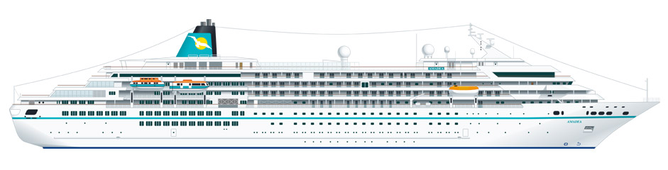 Schiffsansicht MS Amadea