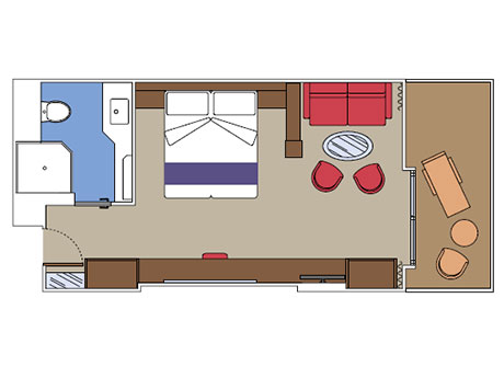 Exempl. Grundriss der Yacht Club Deluxe Suite