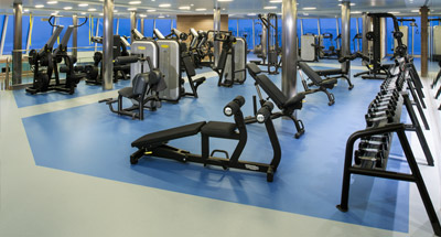 Fitnessbereich an Bord der Spectrum of the Seas
