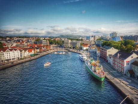 Blick auf den Hafen von Stavanger