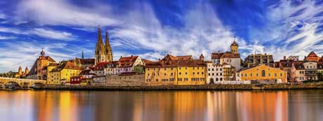Regensburger Panorama an der Donau