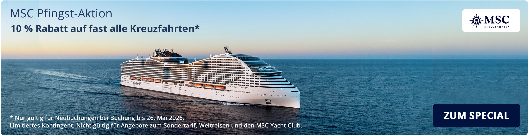 Werbebanner für das MSC Pfingst-Special