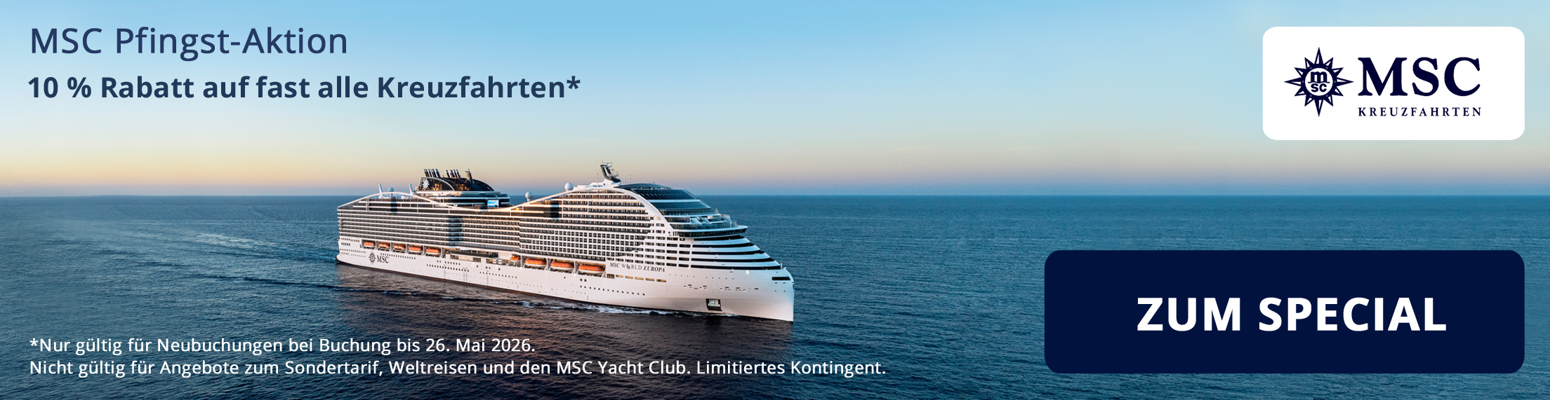Mobiles Werbebanner für das MSC Pfingst"-Special